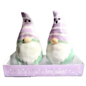 Strawberry Street Spring Gnome Salt Pepper Shakers Ceramic Kitchen Dining Gift